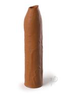 Fantasy X-tensions Elite Silicone Uncut Extension Sleeve 7in - Caramel